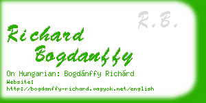 richard bogdanffy business card